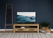 Mueble para TV Elkton de 59 pulgadas, madera de ingeniería, con 2 cajones, color mango