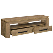 Mueble para TV Elkton de 59 pulgadas, madera de ingeniería, con 2 cajones, color mango