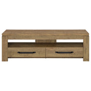 Mueble para TV Elkton de 59 pulgadas, madera de ingeniería, con 2 cajones, color mango