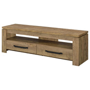 Mueble para TV Elkton de 59 pulgadas, madera de ingeniería, con 2 cajones, color mango