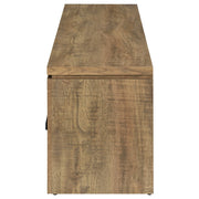 Mueble para TV Elkton de 59 pulgadas, madera de ingeniería, con 2 cajones, color mango