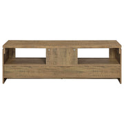 Mueble para TV Elkton de 59 pulgadas, madera de ingeniería, con 2 cajones, color mango