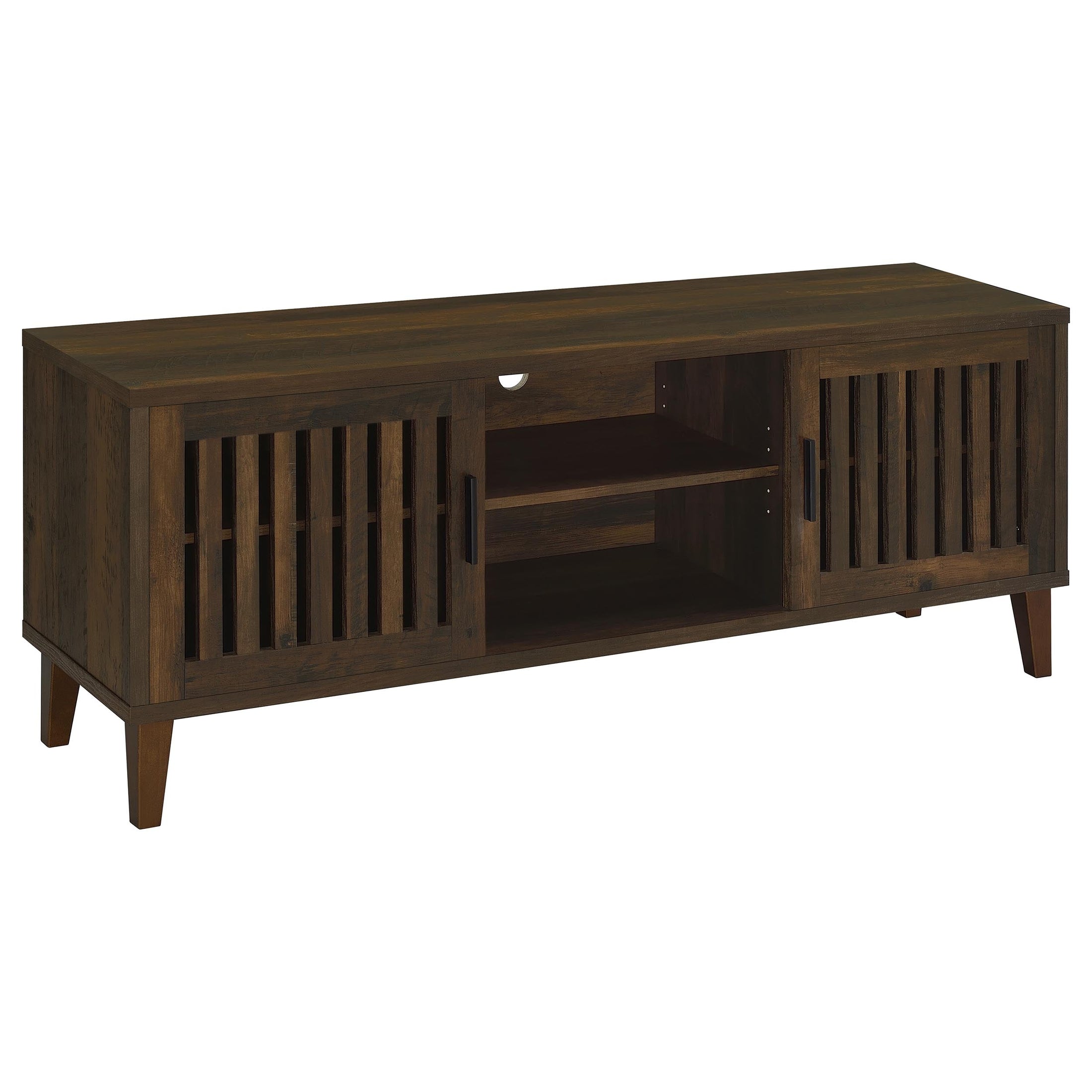 Mueble para TV Sedona de 2 puertas de madera de ingeniería de 60 pulgadas en pino oscuro