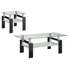 Dyer Rectangular Coffee and End Table Set Black