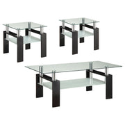 Dyer Rectangular Coffee and End Table Set Black