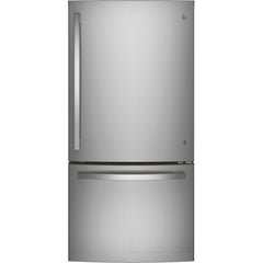  GE 33-inch, 24.8 cu.ft. Freestanding Bottom Freezer Refrigerator with Interior Ice Maker GDE25EYKFS IMAGE 1