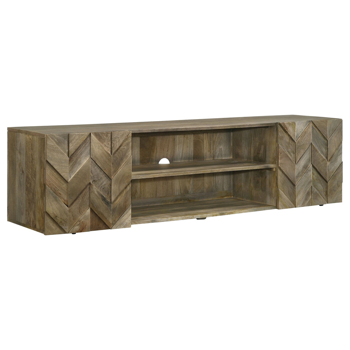 Keese - Mueble para TV de madera con 2 puertas y 70 pulgadas, consola multimedia, color marrón mango