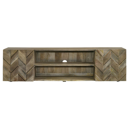 Keese - Mueble para TV de madera con 2 puertas y 70 pulgadas, consola multimedia, color marrón mango