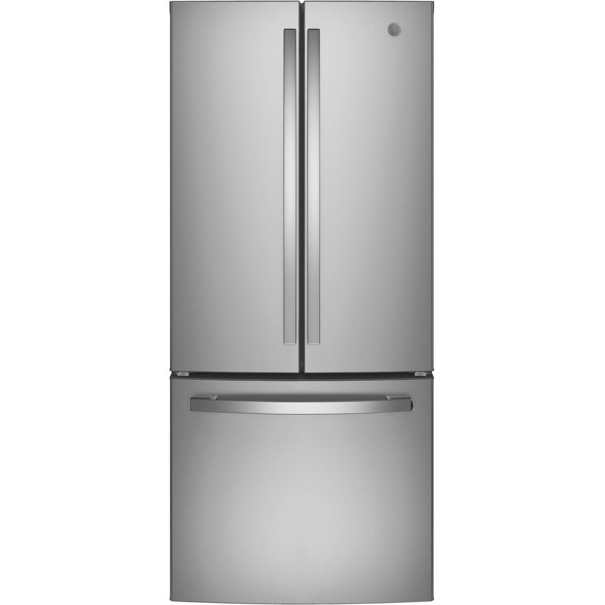 GE 30-inch, 20.8 cu.ft. Freestanding French 3-Door Refrigerator with Interior Ice Maker GNE21FYKFS IMAGE 1