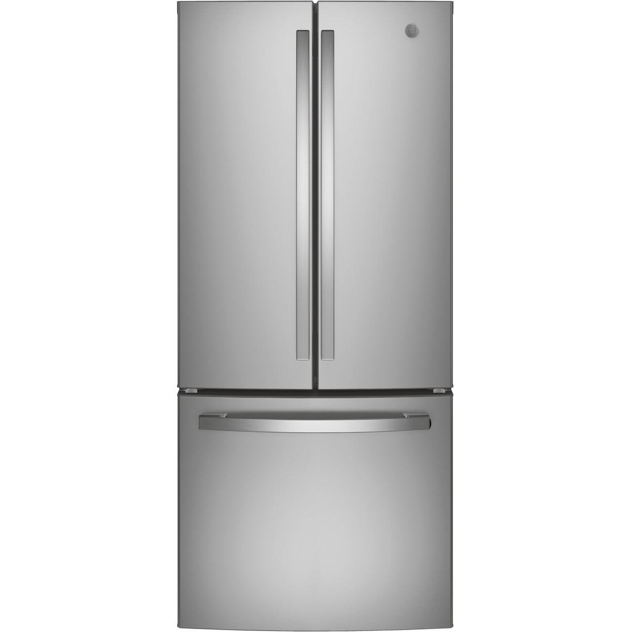 GE 30-inch, 20.8 cu.ft. Freestanding French 3-Door Refrigerator with Interior Ice Maker GNE21FYKFS IMAGE 1