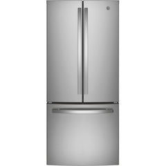 GE 30-inch, 20.8 cu.ft. Freestanding French 3-Door Refrigerator with Interior Ice Maker GNE21FYKFS IMAGE 1