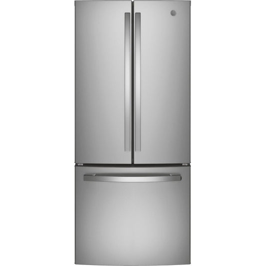 GE 30-inch, 20.8 cu.ft. Freestanding French 3-Door Refrigerator with Interior Ice Maker GNE21FYKFS IMAGE 1