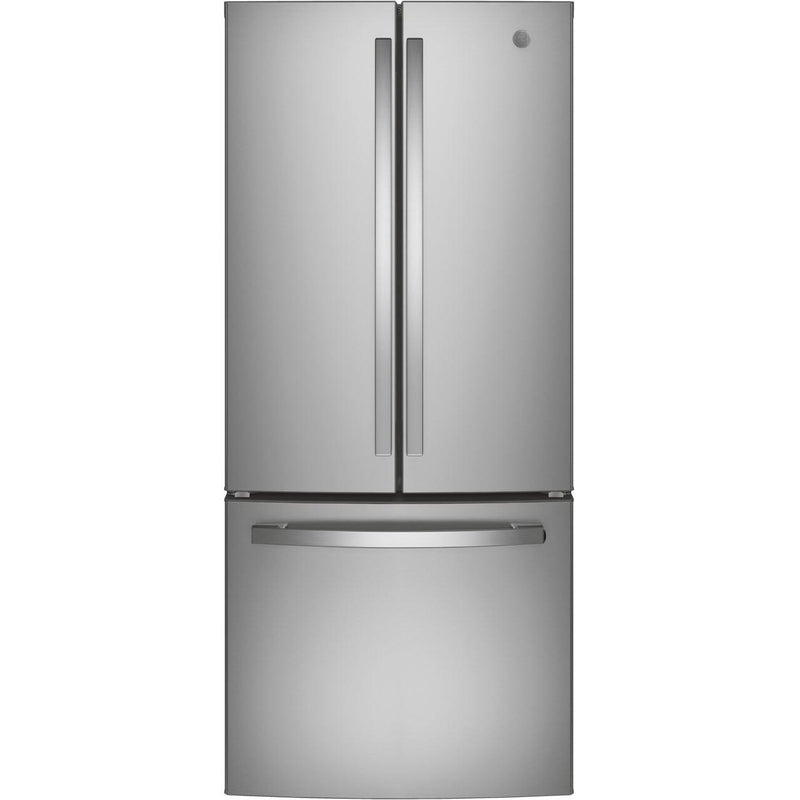 GE 30-inch, 20.8 cu.ft. Freestanding French 3-Door Refrigerator with Interior Ice Maker GNE21FYKFS