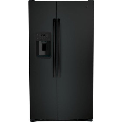GE 36-inch 25.3 cu.ft. Freestanding Side-by-Side Refrigerator with LED Lighting GSE25GGPBB IMAGE 1