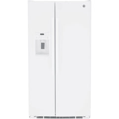 GE 36-inch 25.3 cu.ft. Freestanding Side-by-Side Refrigerator with LED Lighting GSE25GGPWW IMAGE 1