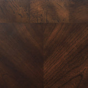 Consola de sofá para entrada Laney Scrollwork en color merlot oscuro