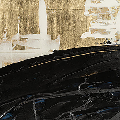 95x47, S/2 Pintado a mano a juego con veta negra, dorado