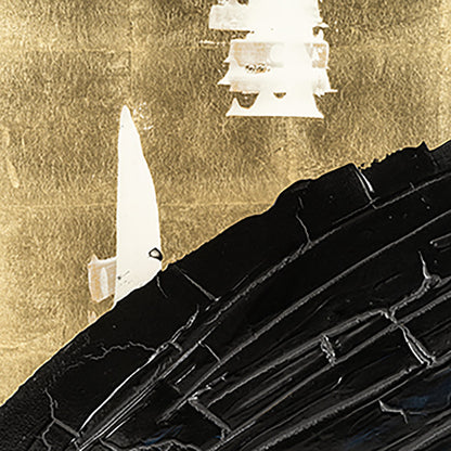 95x47, S/2 Pintado a mano a juego con veta negra, dorado