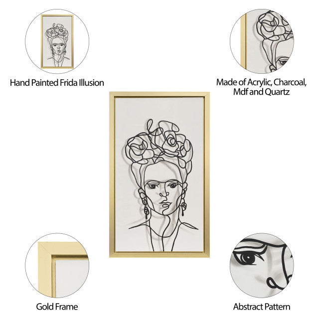 35x59 Hand Painted Frida