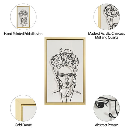 35x59 Hand Painted Frida