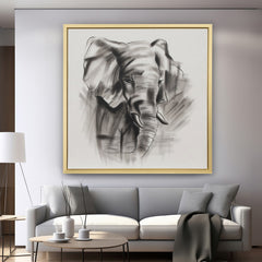 Belleza de elefante pintada a mano