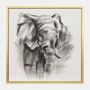Belleza de elefante pintada a mano
