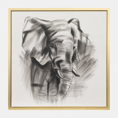 Belleza de elefante pintada a mano