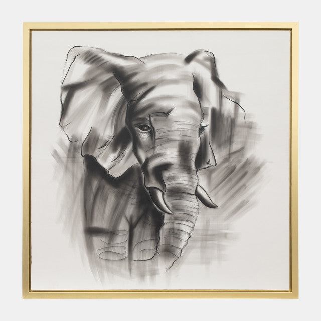 Belleza de elefante pintada a mano