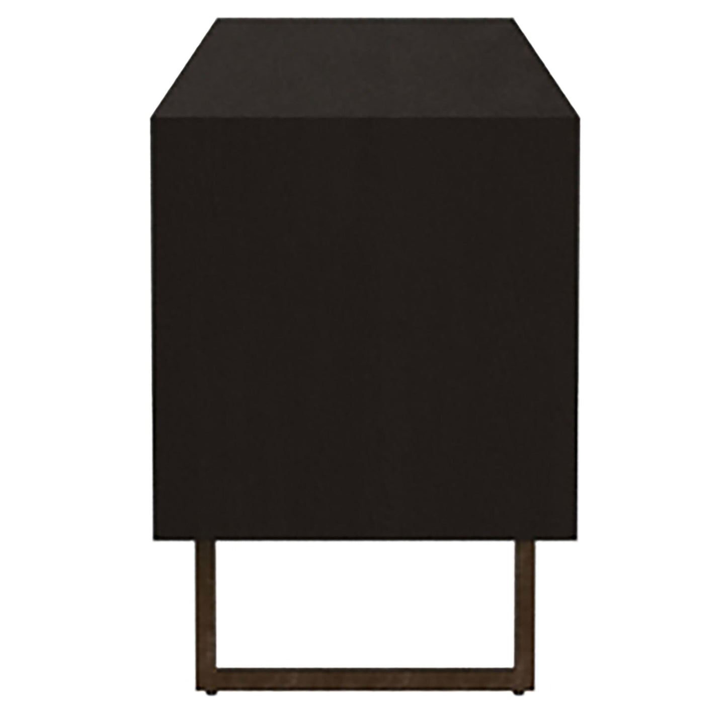 Mueble para TV Marsden de 70 pulgadas, madera de mango, dos puertas, color negro carbón