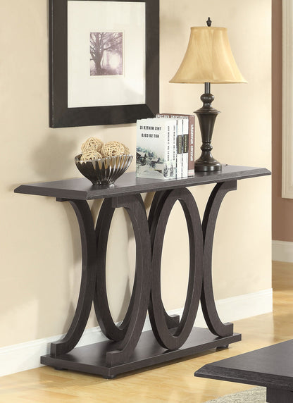 Shelly Engineered Wood Entryway Console Table Cappuccino