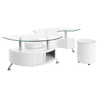 Buckley Coffee Table and Stools Set Cappuccino