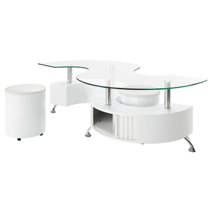 Buckley Coffee Table and Stools Set Cappuccino