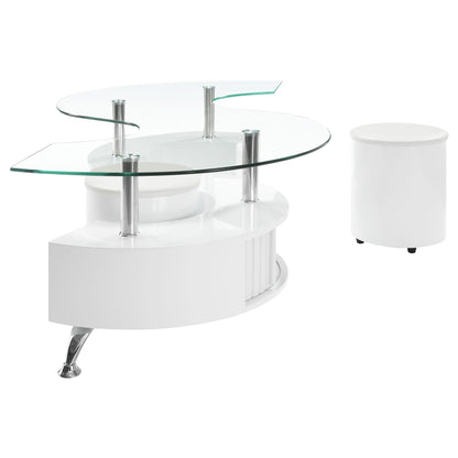 Buckley Coffee Table and Stools Set Cappuccino