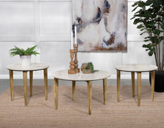 Aldis Coffee and End Table Set White