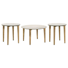 Aldis Coffee and End Table Set White