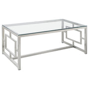 Merced 2-piece Rectangular Coffee and End Table Set Nickel