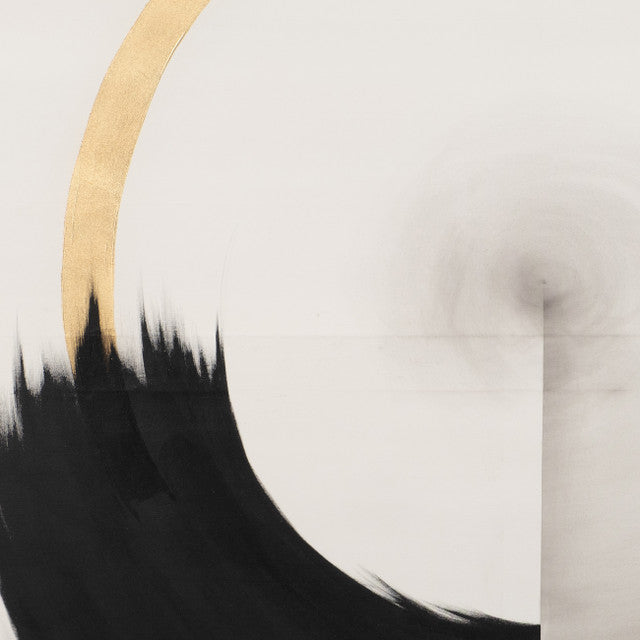 71x71 Hand Painted Fan Circle, White