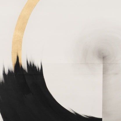 71x71 Hand Painted Fan Circle, White