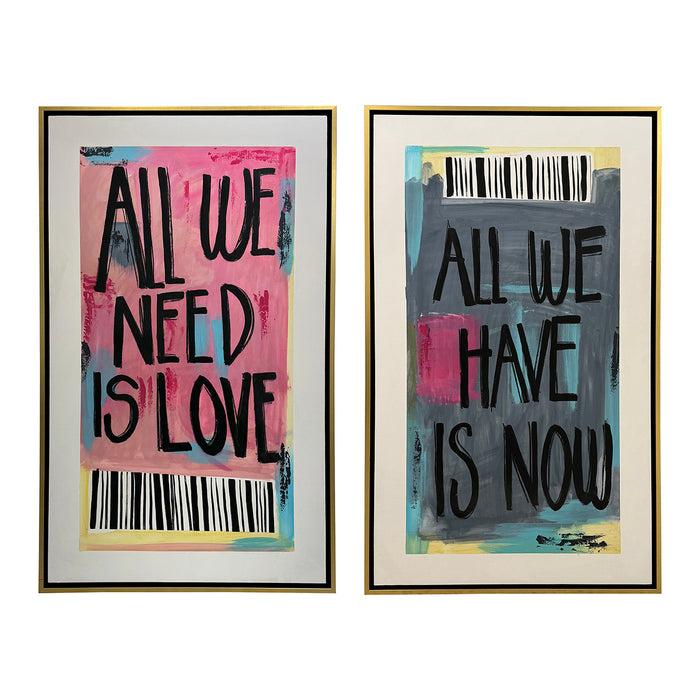 S/2 71x59 Hand Painted All We Need All We Have,mul