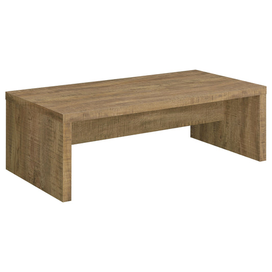 Mesa de centro rectangular Lynette de madera de ingeniería de mango