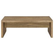 Mesa de centro rectangular Lynette de madera de ingeniería de mango