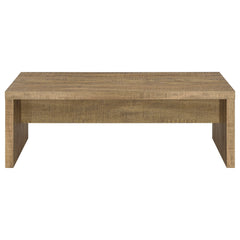 Mesa de centro rectangular Lynette de madera de ingeniería de mango