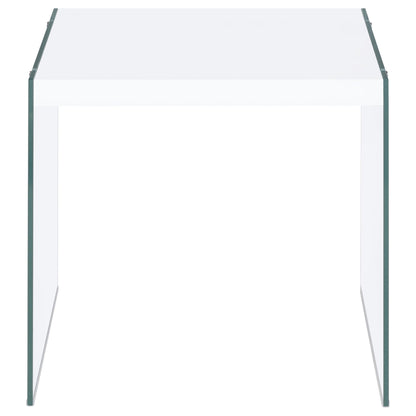 Opal Coffee and End Table Set White High Gloss