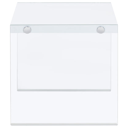 Opal Coffee and End Table Set White High Gloss