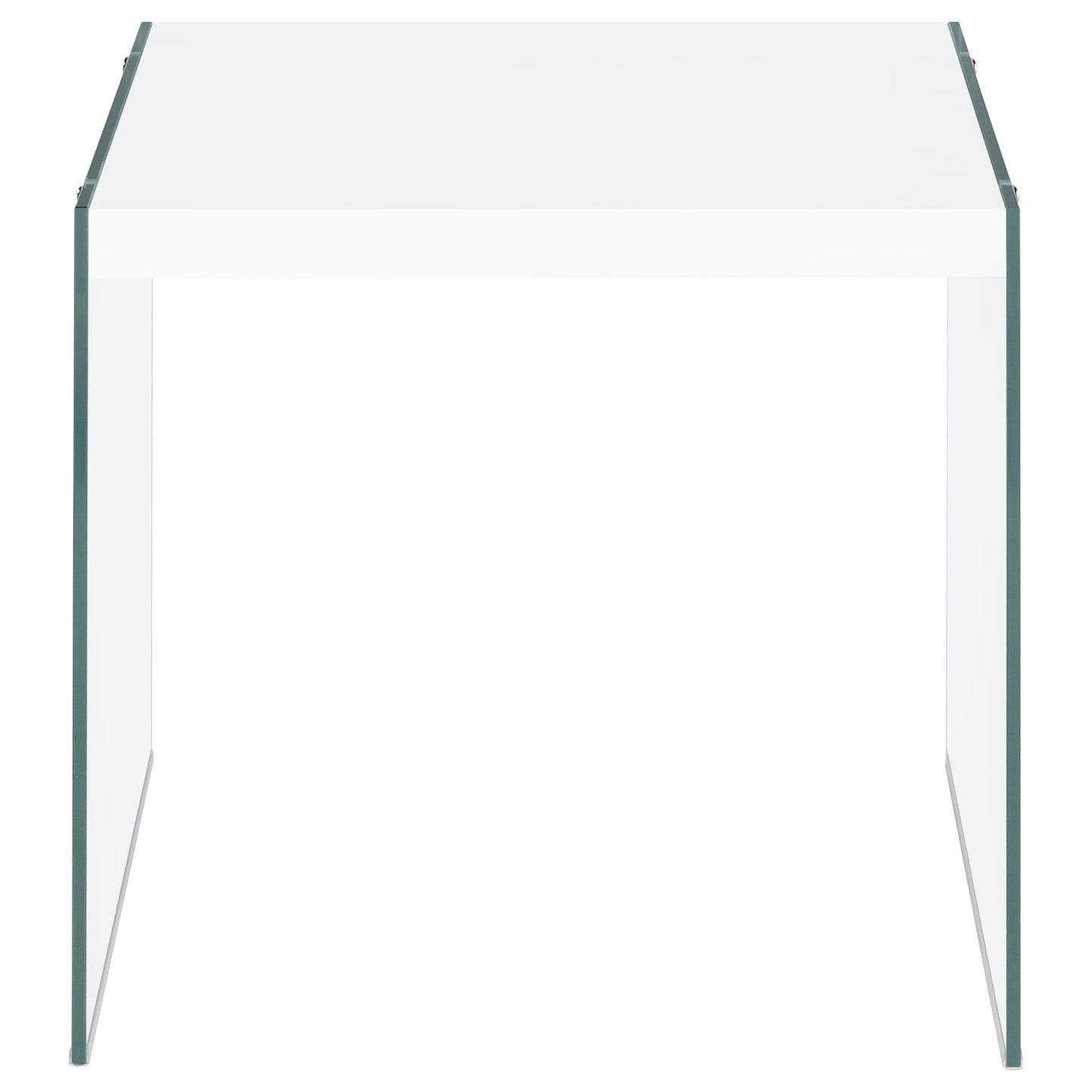 Opal Coffee and End Table Set White High Gloss