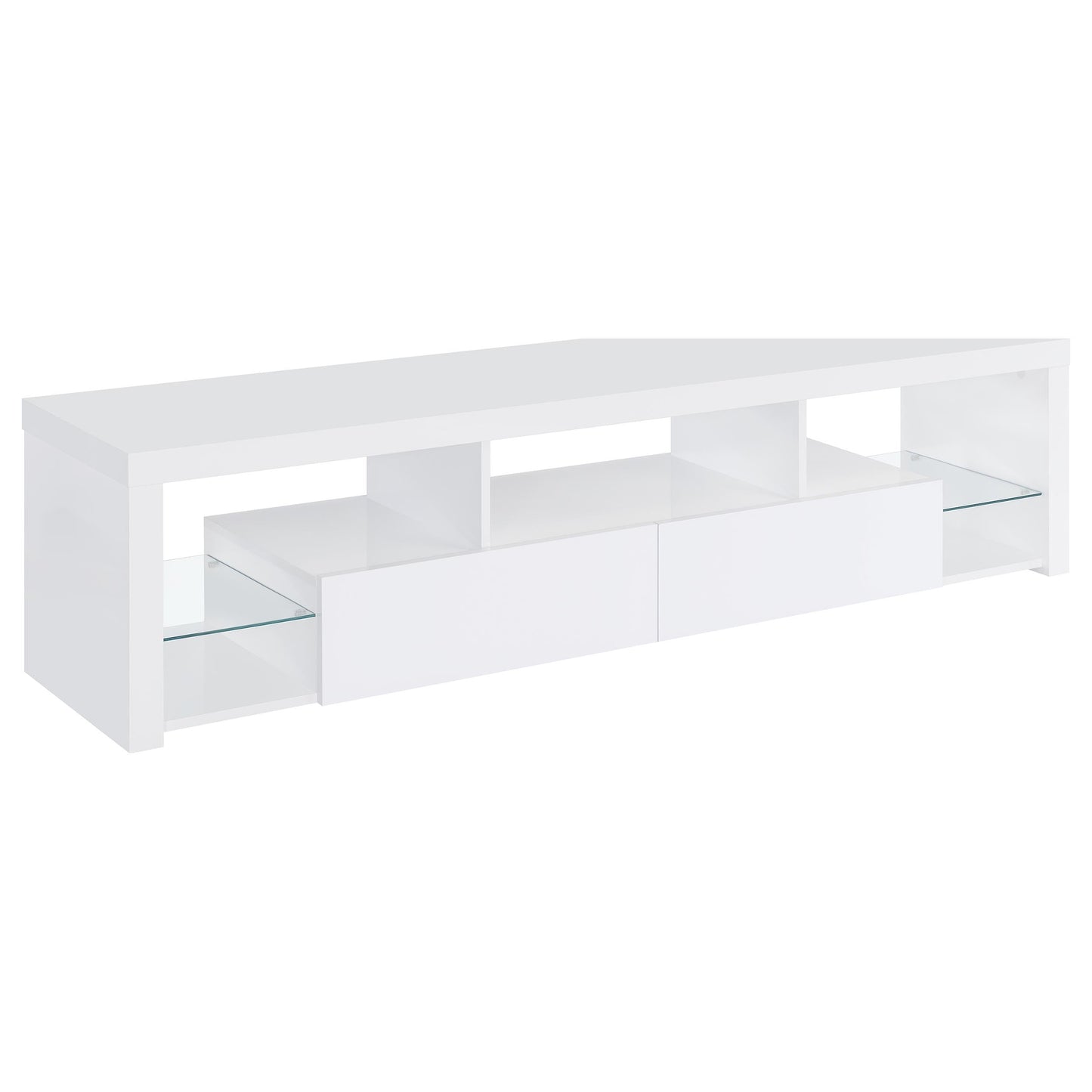 Jude 71-inch TV Entertainment Center White High Gloss
