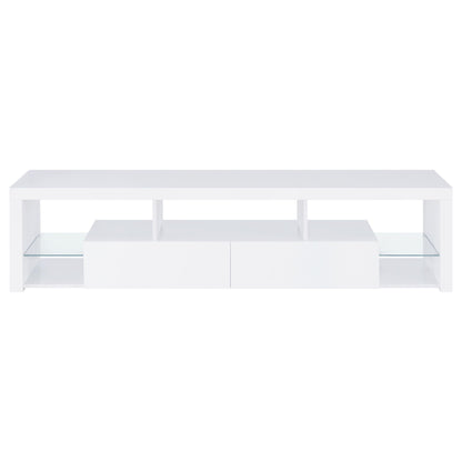 Jude 2-drawer Engineered Wood 71-inch TV Stand High Gloss White
