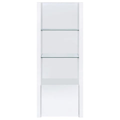 Jude 3-shelf Engineered Wood Media Tower High Gloss White