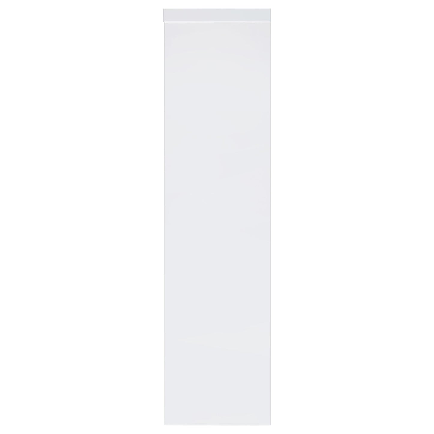 Torre multimedia Jude de 3 estantes de madera de ingeniería, blanco brillante