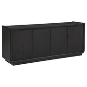 Leandro 72-inch 4-door TV Stand Media Console Burnished Black